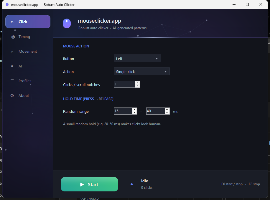 mouseclicker.app click options